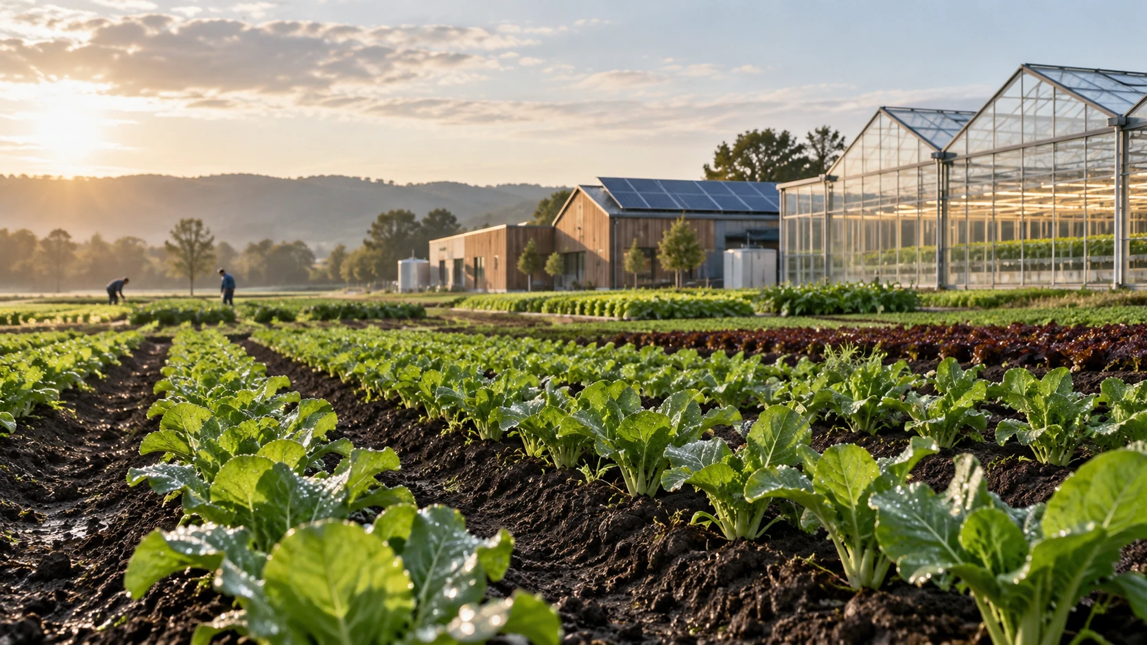 Illustrative sustainable agriculture and greenhouse development